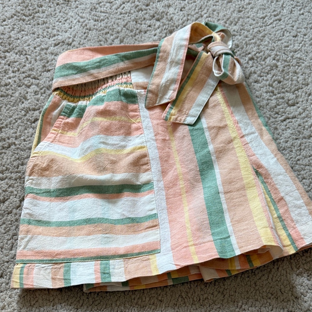 Roxy Multicolor Striped Fabric Shorts